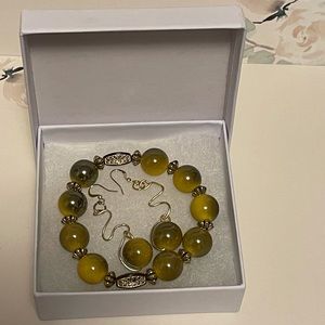 Custom made bracelet & earring set